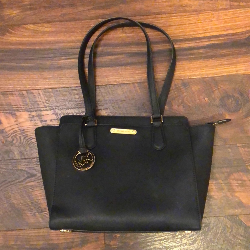 Michael Kors black and gold bag